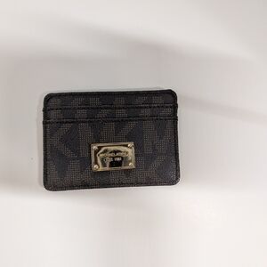 Michael Kors Black and Gold Card Holder